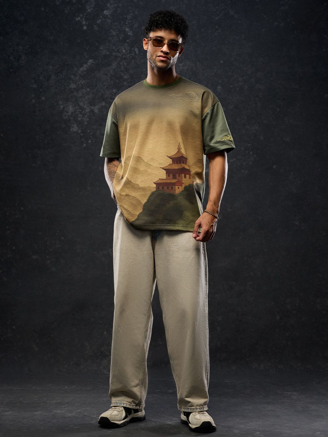 Tibetan Tales: Landscape Oversized T-Shirts