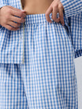Plaid Lounge Pant: Sleepy Sky Women Lounge Pants