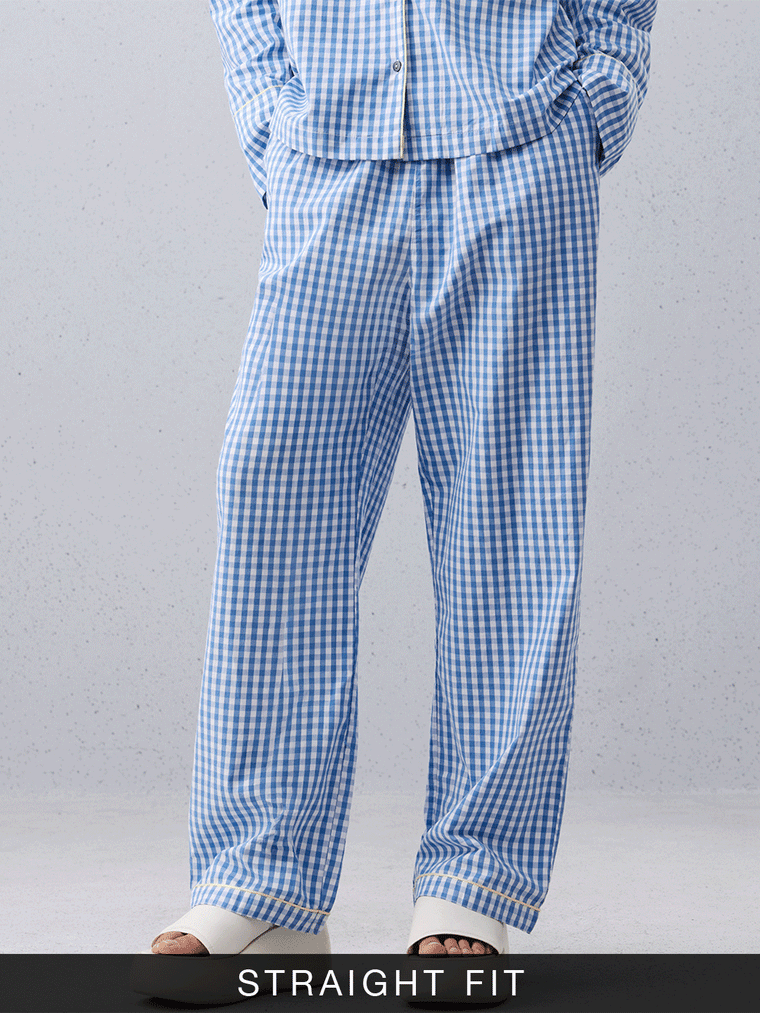 Plaid Lounge Pant: Sleepy Sky Women Lounge Pants