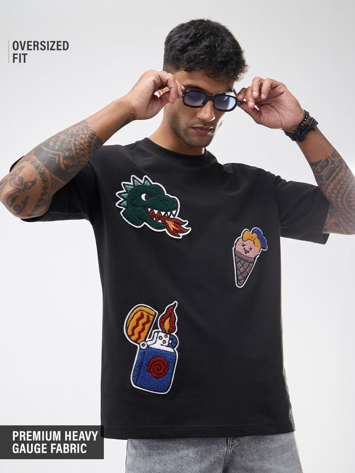Oversized T-Shirt: Fire & Ice Oversized T-Shirts