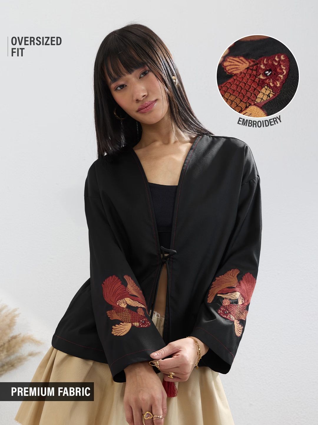 Tie-Up Shirt: Koi Women Fashion Shirts