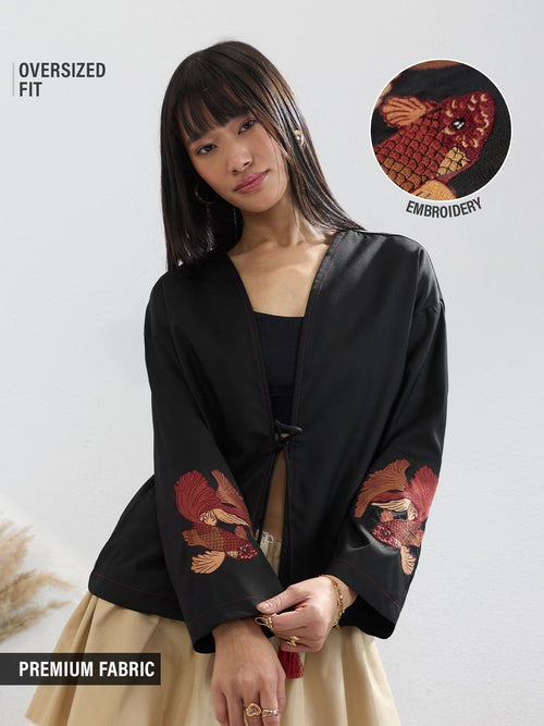 Tie-Up Shirt: Koi Women Fashion Shirts