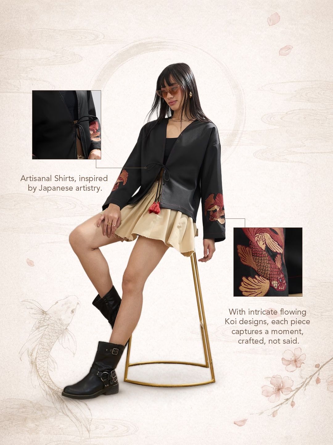 Tie-Up Shirt: Koi Women Fashion Shirts