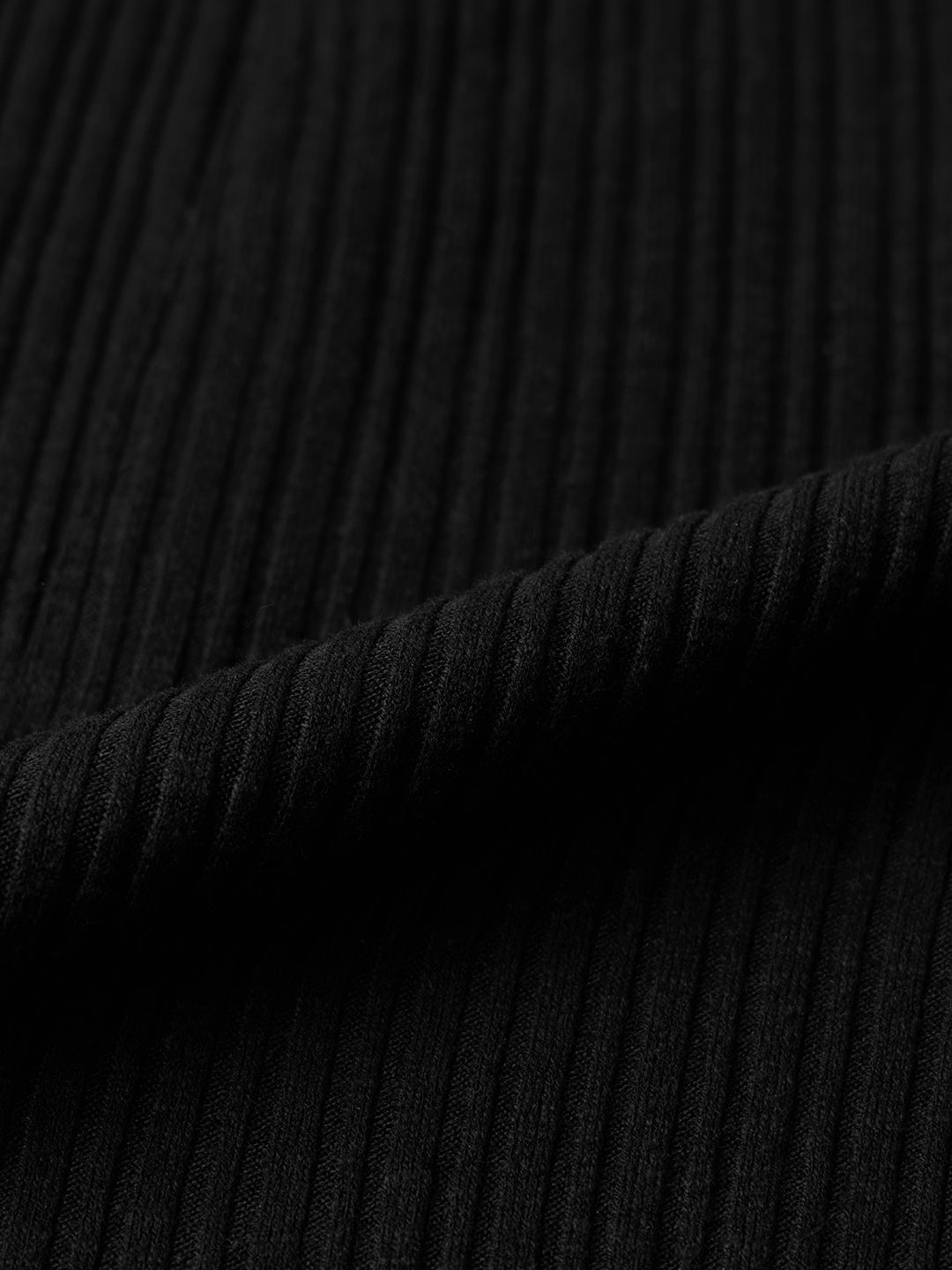 Solid Knit Dress: Ink Black Women Fashion Dresses