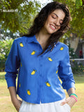 Cotton Linen: Mango Love Women Relaxed Shirts