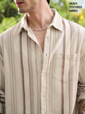 Striped Shirt: Gold Dust Men Textured Shirts