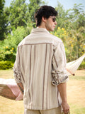 Striped Shirt: Gold Dust Men Textured Shirts