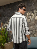 Striped Shirt: Urban Noir Men Relaxed Shirts