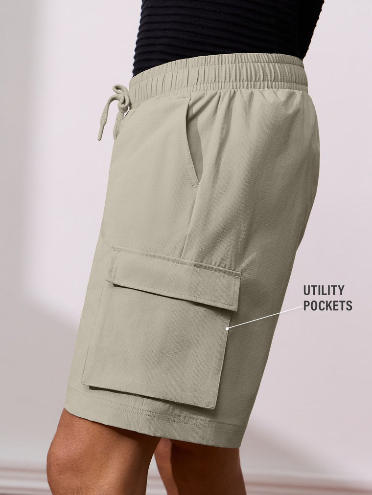 Utility Shorts: Oatmeal Men Cargo Shorts