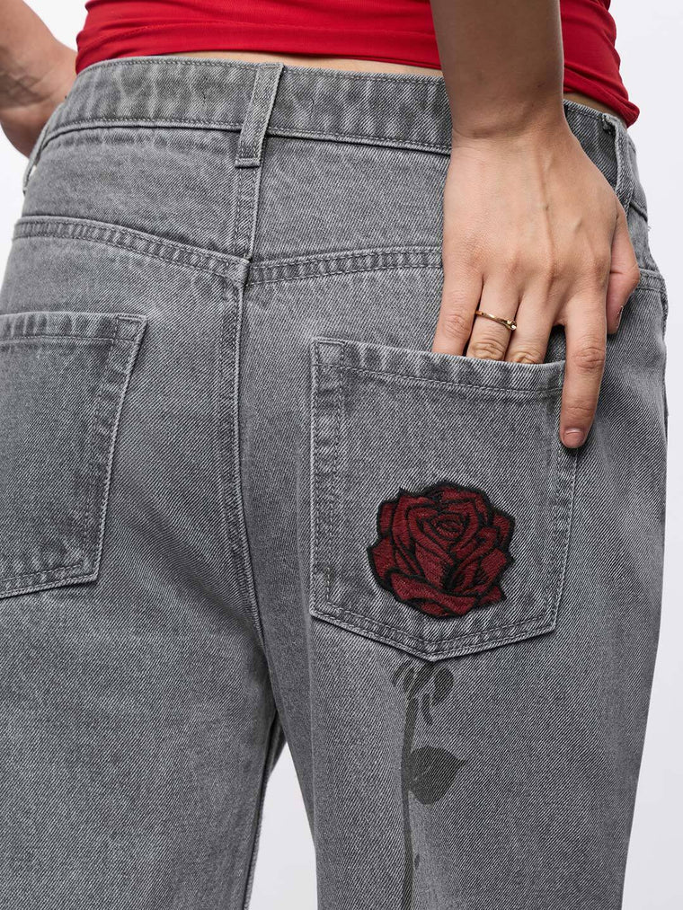 Wide-Leg Denim: Red Rose Women Wide Denims