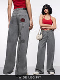 Wide-Leg Denim: Red Rose Women Wide Denims
