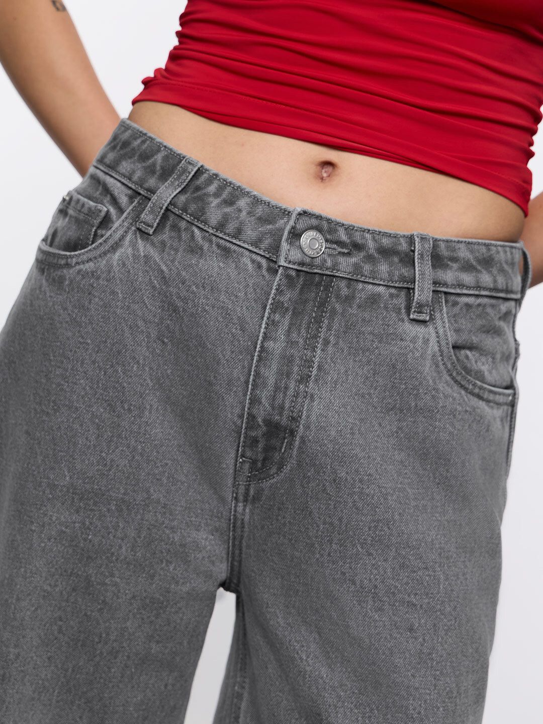 Wide-Leg Denim: Red Rose Women Wide Denims