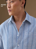 Striped Shirt: Sky High Men Relaxed Shirts