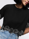 TSS Originals: Seashell Women Oversized Cropped T-Shirts