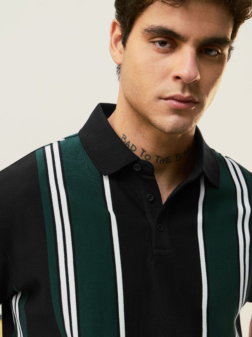 Striped Polo: Meadow Oversized Polos