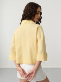 Cotton Linen Shirt: Wheat Women Super Oversized Shirts