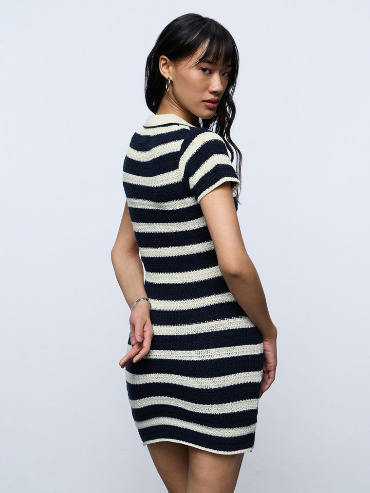 Polo Dress: Bleu Blanc Women Polo Dresses