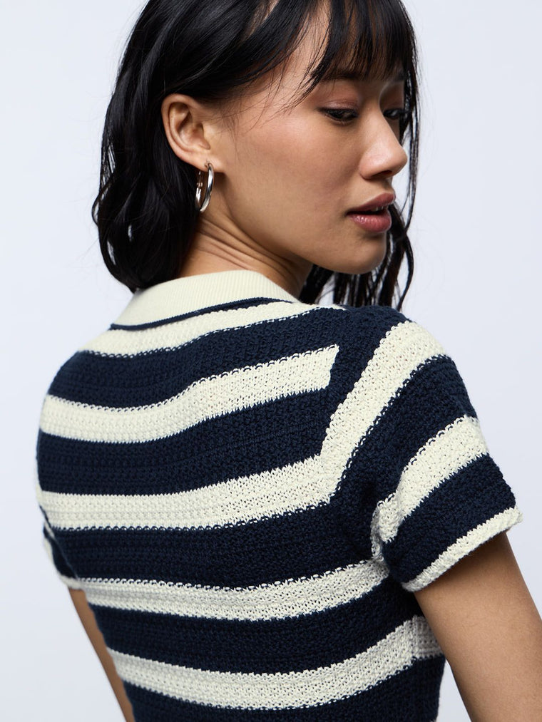Polo Dress: Bleu Blanc Women Polo Dresses