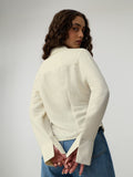 Tailored Solids: White Chocolate Women Fitted Shirts