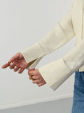 Tailored Solids: White Chocolate Women Fitted Shirts