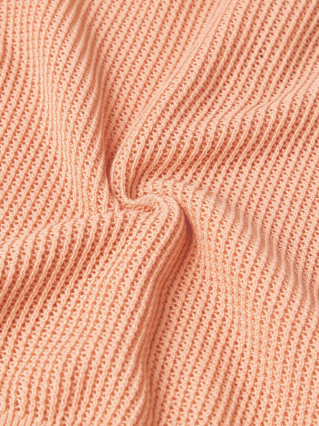 Open Knit Polo: Tangerine Women Polo T-Shirts