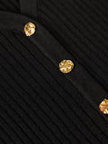 Solid Vest: Carbon Black Women Knit Tops