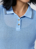 Open Knit Polo: Skyline Women Polo T-Shirts