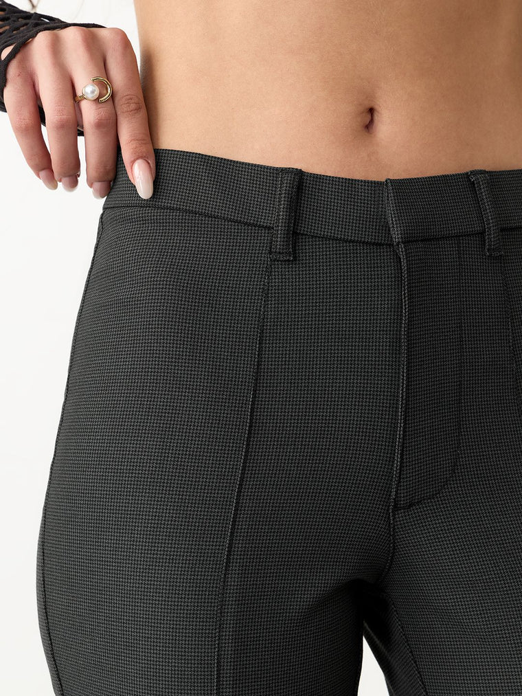 Solids: Stone Black Women Bootcut Pants