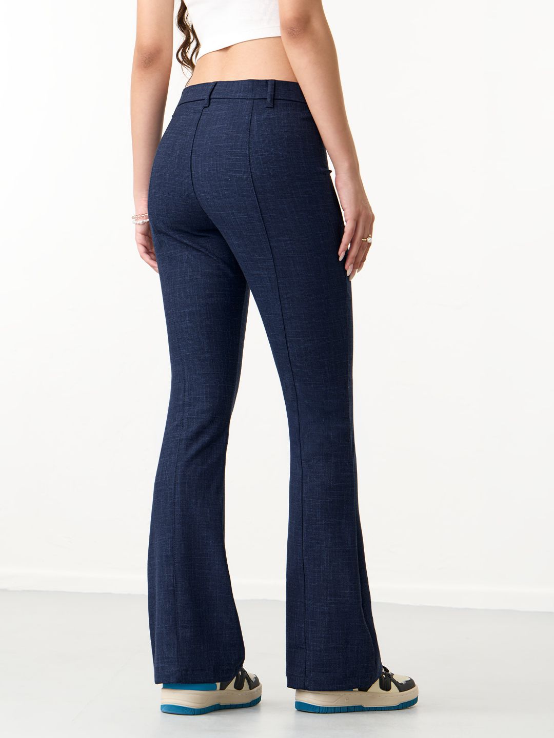 Solids: Regal Blue Women Bootcut Pants