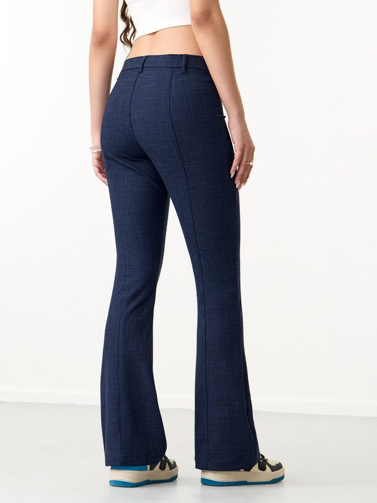 Solids: Regal Blue Women Bootcut Pants