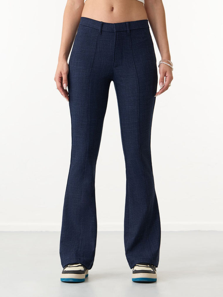 Solids: Regal Blue Women Bootcut Pants