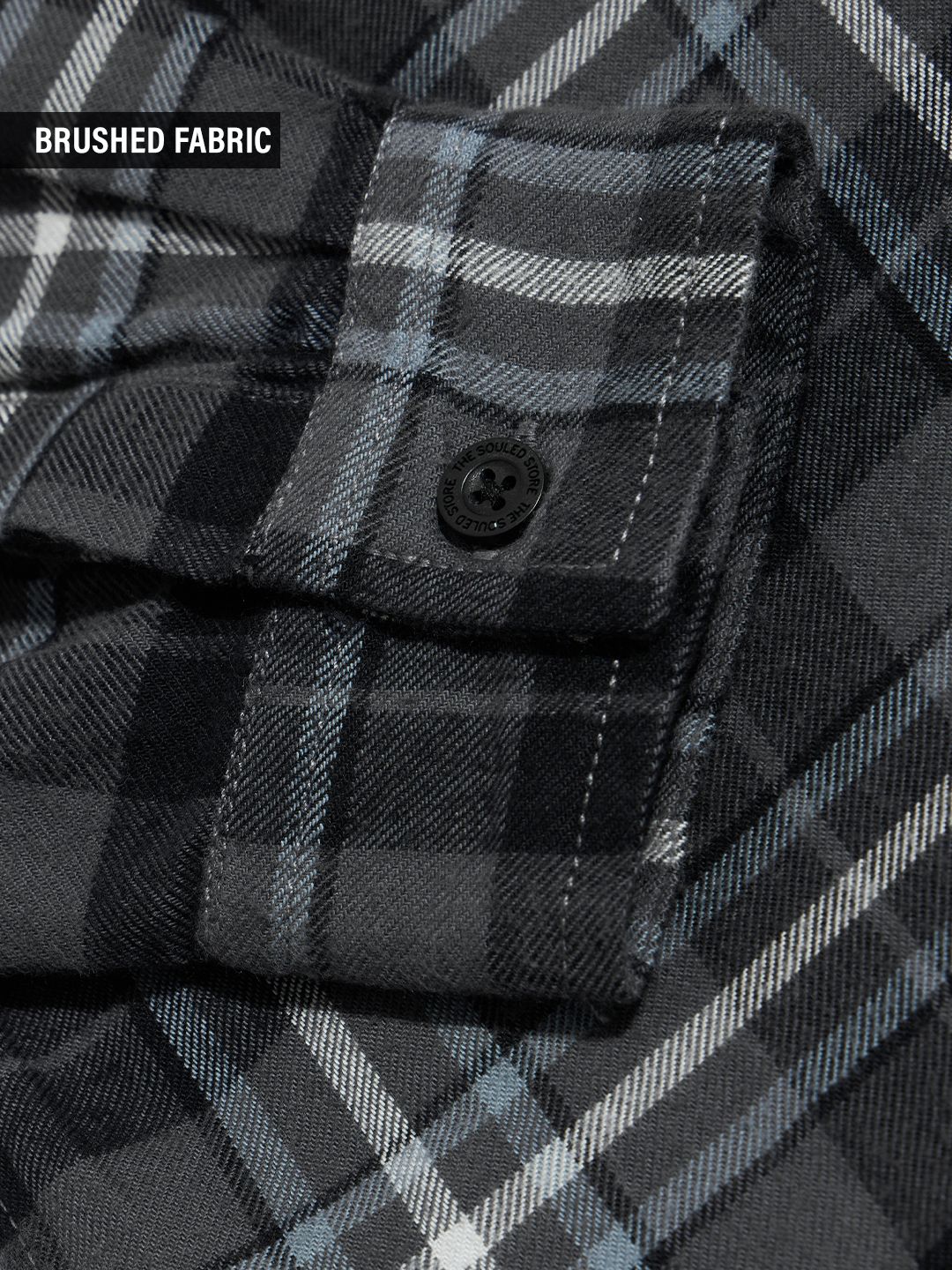 Plaid: Greyscale Men Utility Shirts