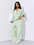 Plaid Shirt: Sleepy Sage Women Lounge Shirts