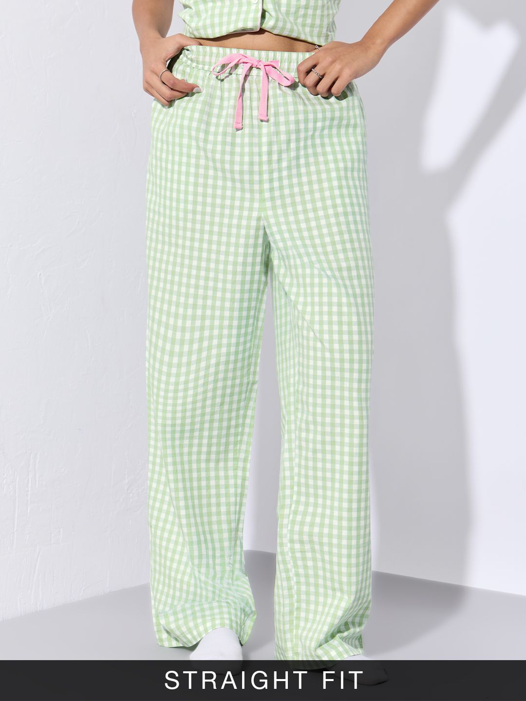 Plaid Lounge Pant: Sleepy Sage Women Lounge Pants