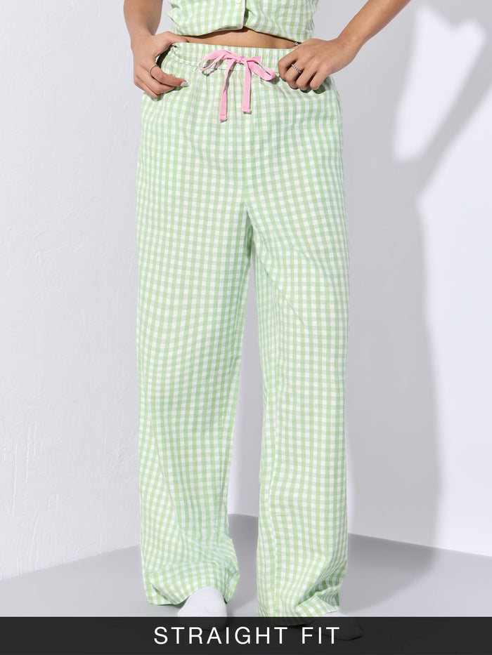 Plaid Lounge Pant: Sleepy Sage Women Lounge Pants