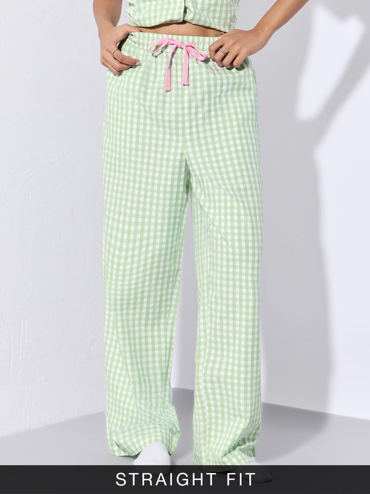 Plaid Lounge Pant: Sleepy Sage Women Lounge Pants