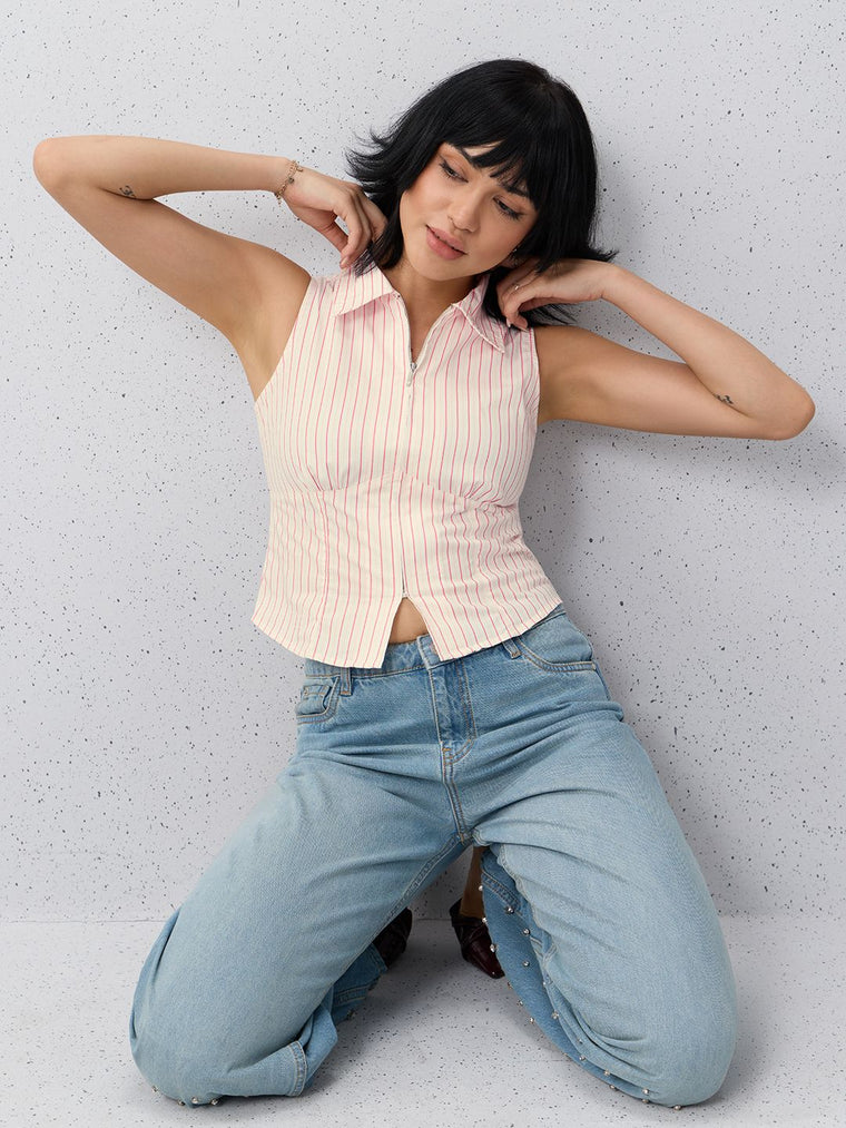 Striped Top: Blossom Women Fashion Tops