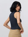 Solids: Prussian Blue Women Fashion Tops