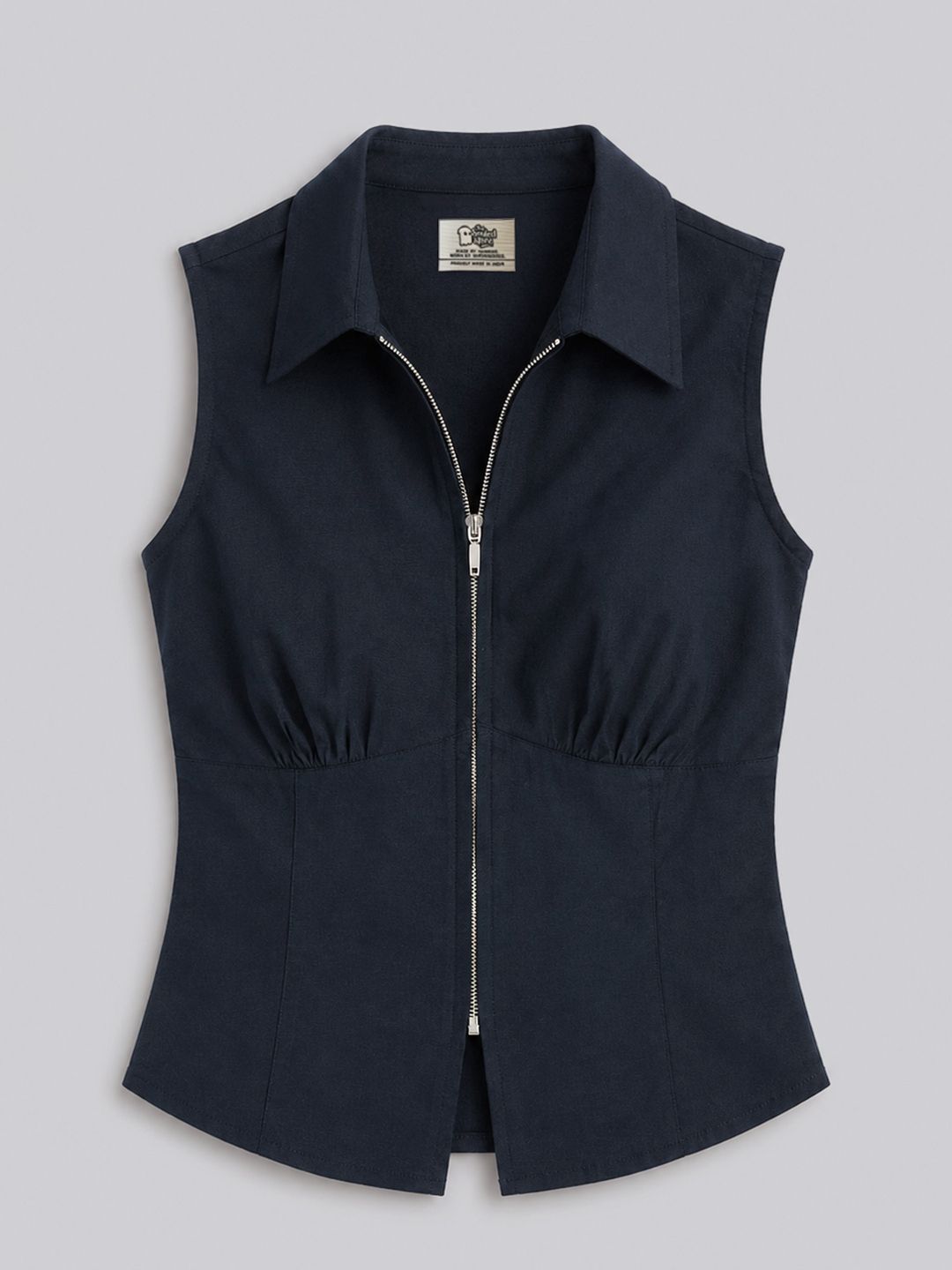 Solids: Prussian Blue Women Fashion Tops