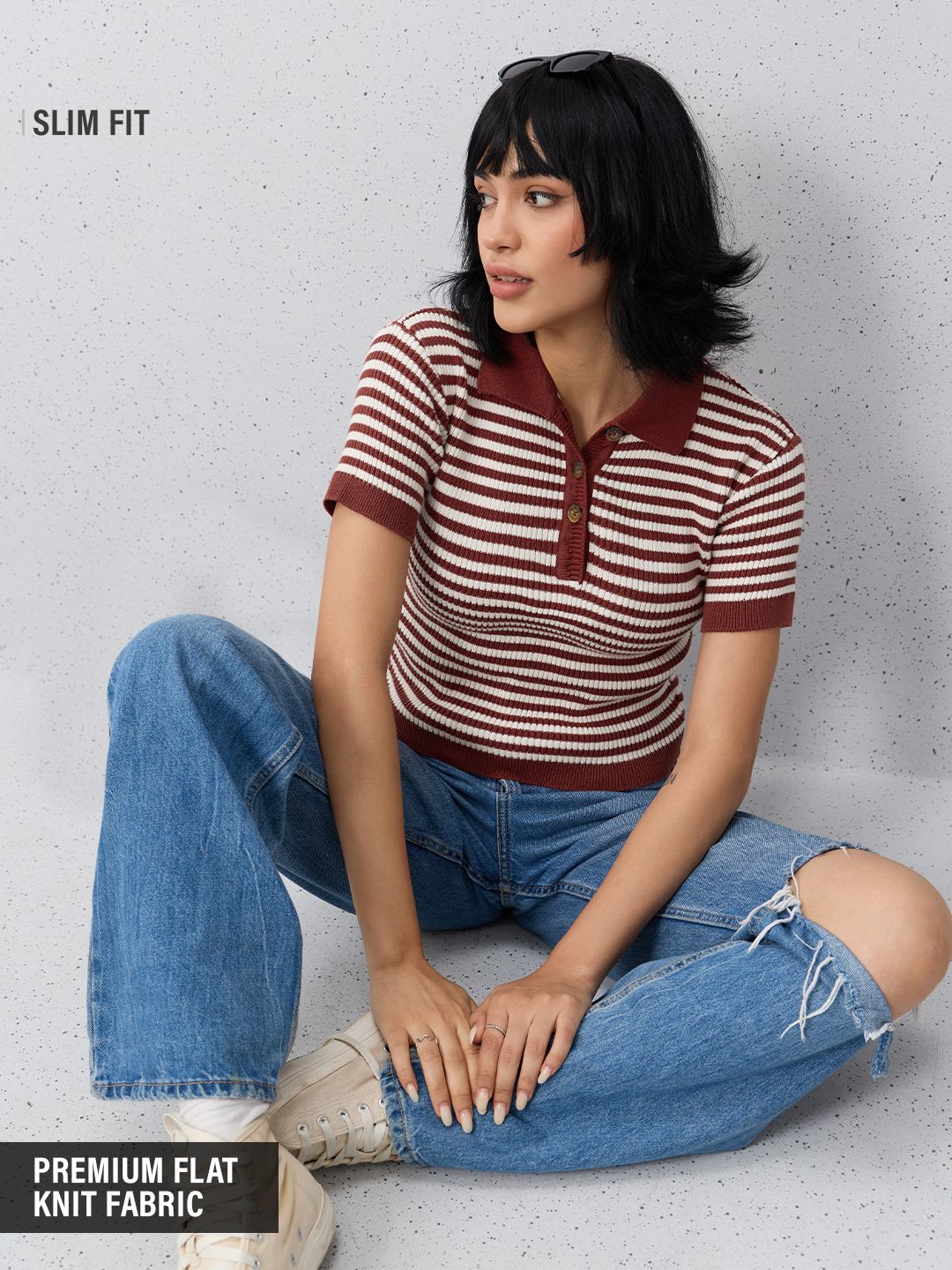 Cropped Polo Top: Fiery Women Cropped Polos
