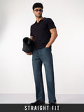 Straight-Fit Denim: Blue Horizon Men Straight Fit Jeans