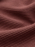 Textured Waffle: Merlot Men Textured Shirts