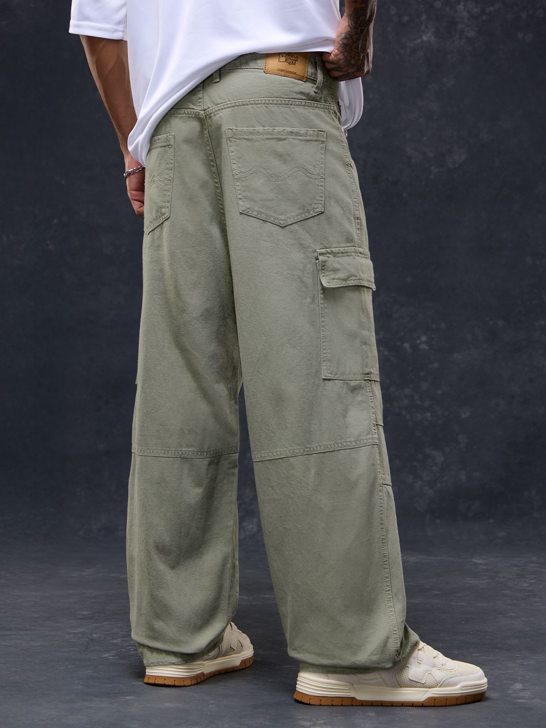 Cargo Denim: Willow Dust Men Cargo Jeans