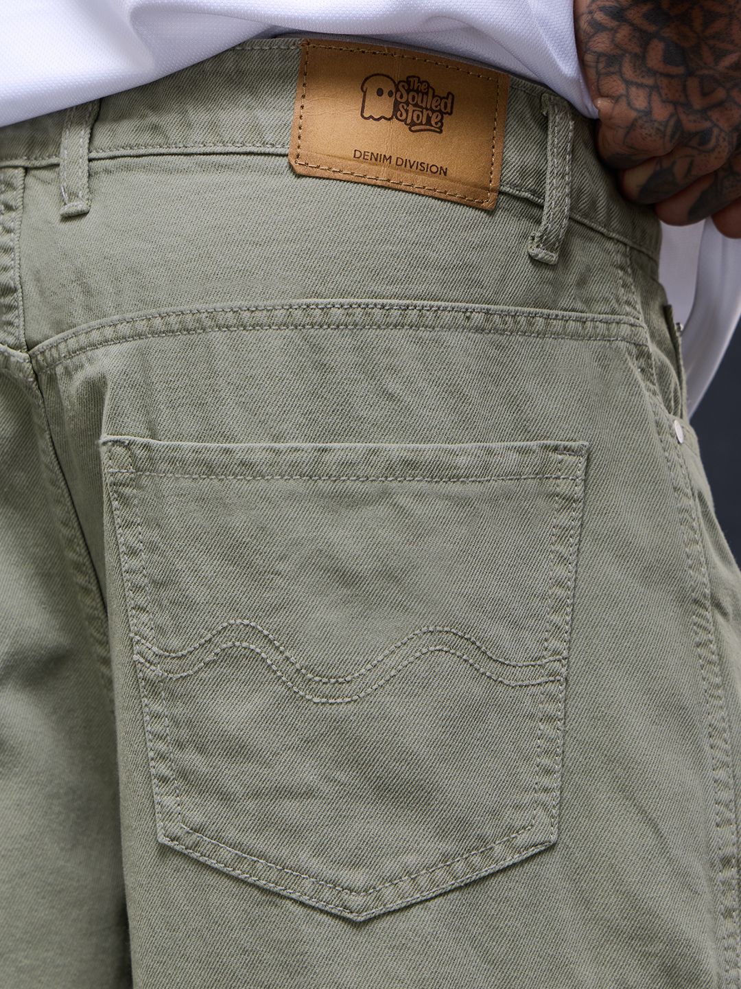 Cargo Denim: Willow Dust Men Cargo Jeans
