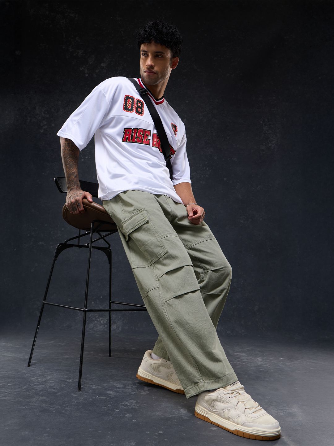 Cargo Denim: Willow Dust Men Cargo Jeans