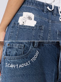 Barrel-Fit Denim: Doodle Women Barrel Denims
