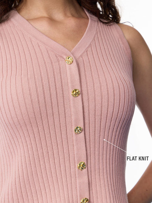 Solid Vest: Blush Women Knit Tops