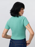 Essential Solids: Teal Women Knit Tops