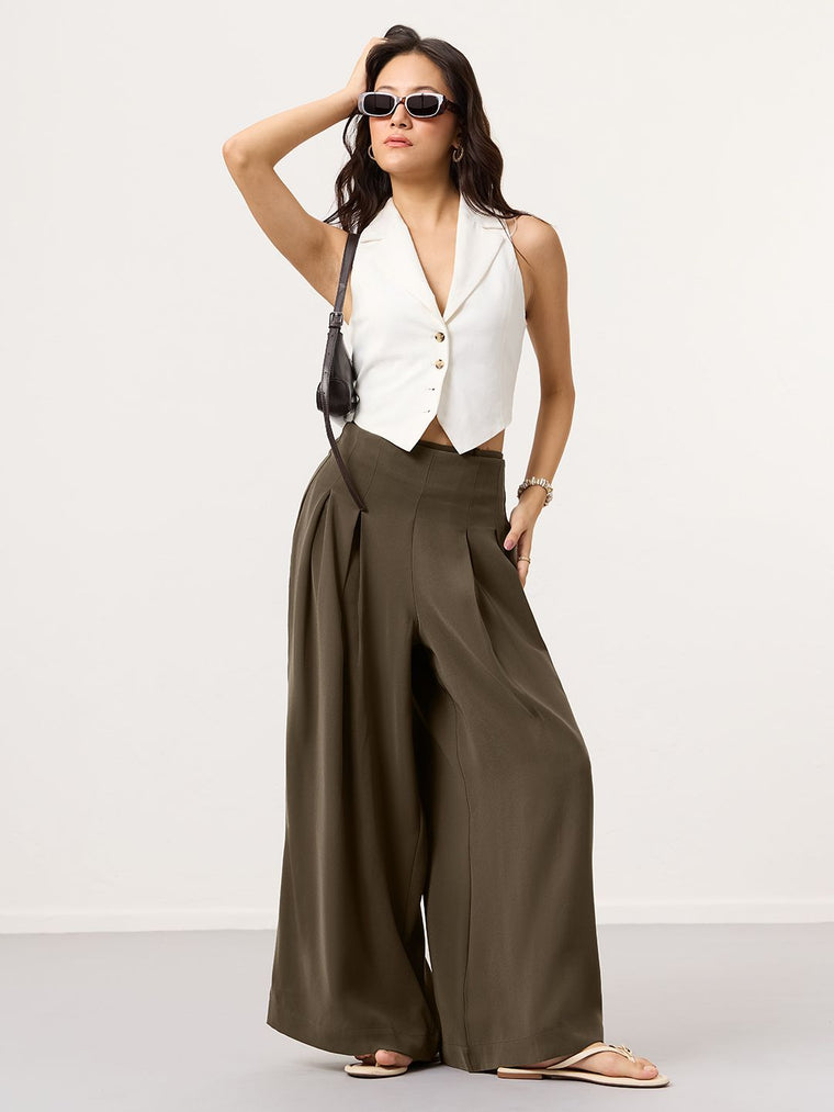 All-Day Pants: Autumn Sage Women Wide Pants