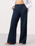 Cotton Linen Pants: Bluestone Women Wide Pants